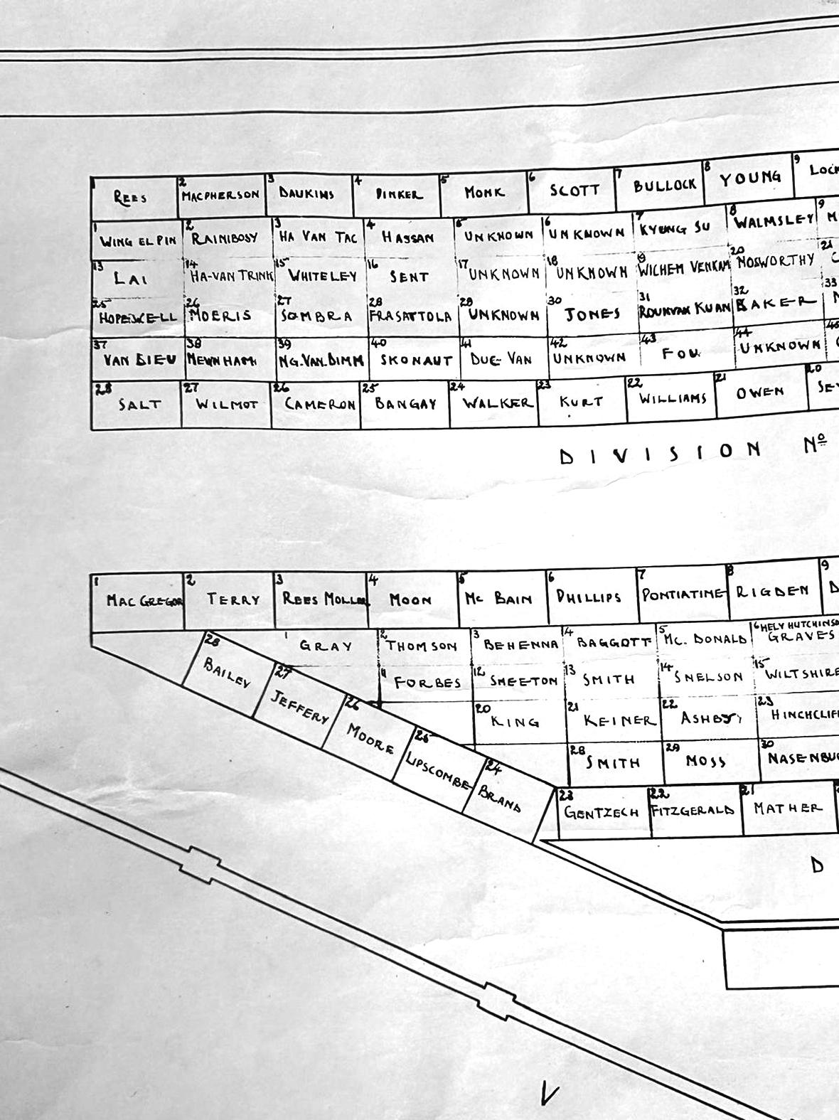 Map of the <em>Titanic </em>grave.
