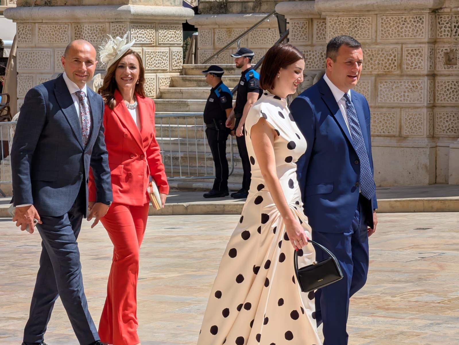 Labour Ministers Alison Zerafa Civelli and Byron Camilleri, accompanied by their partners. Photo: Chris Sant Fournier