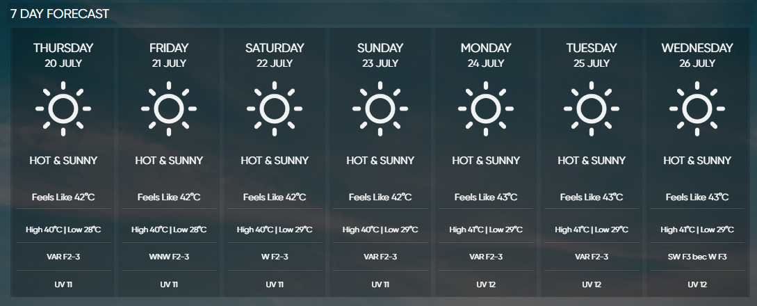 The Met Office forecast for the next seven days