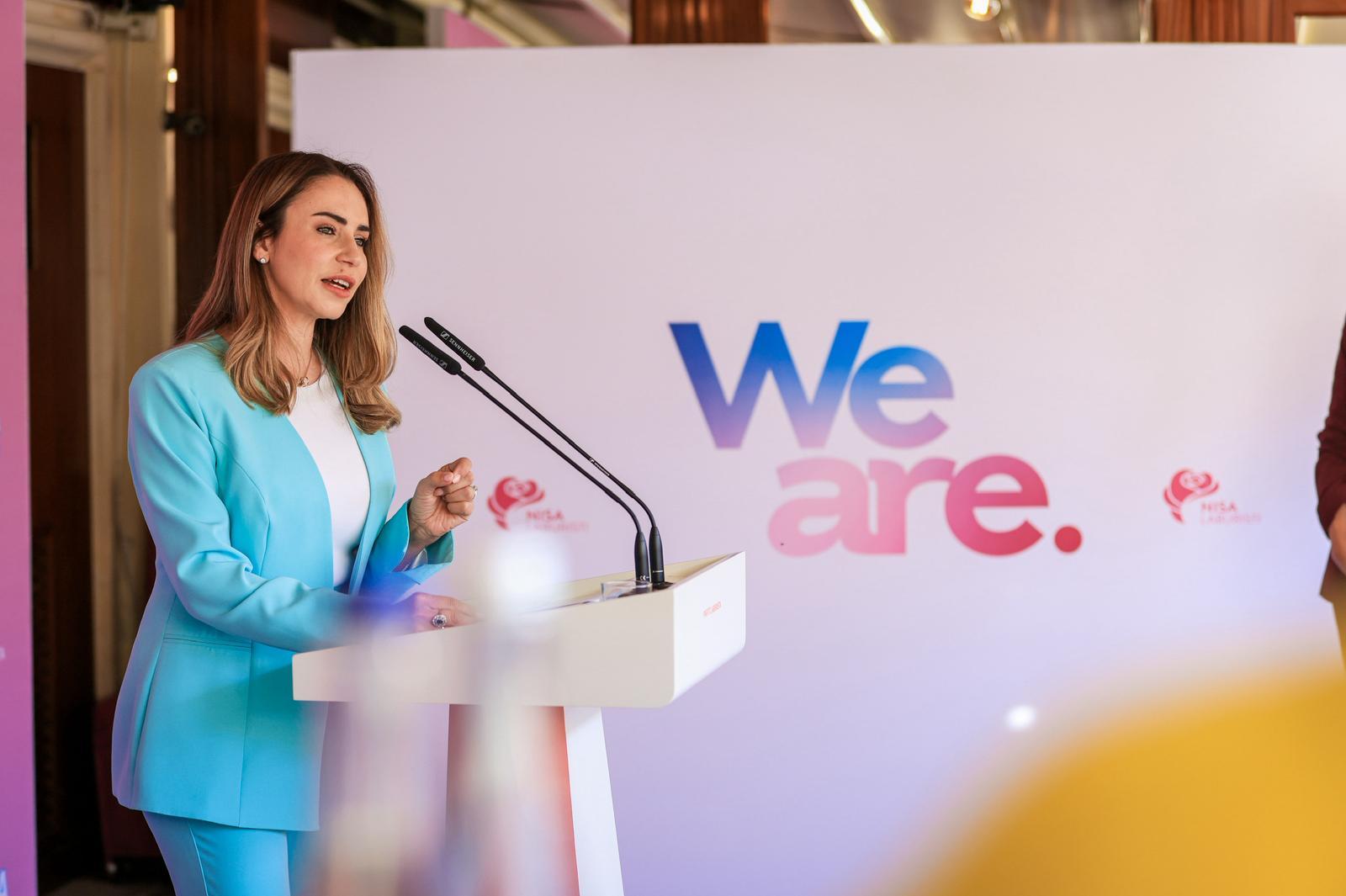 Lydia Abela launching the "We are" campaign. Photo: PL