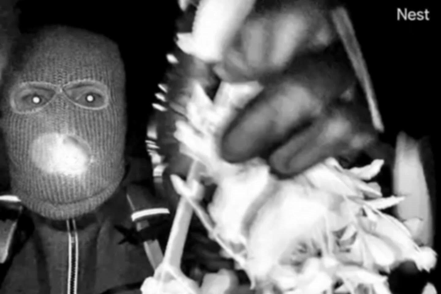 Security footage showed a masked man at the house. Photo: Facebook/Savannah Guthrie