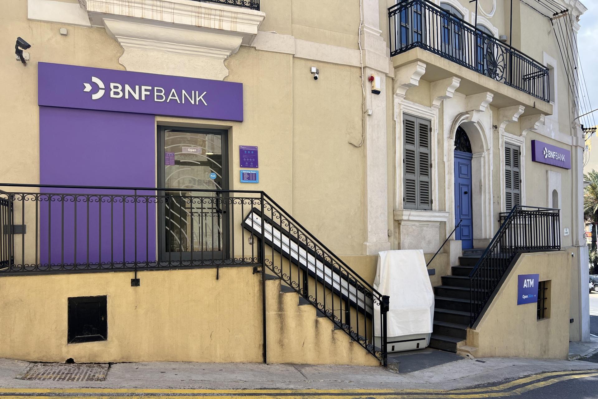 BNF customers complained of being unable to process payments or withdraw cash following a technical upgrade. Photo: Times of Malta
