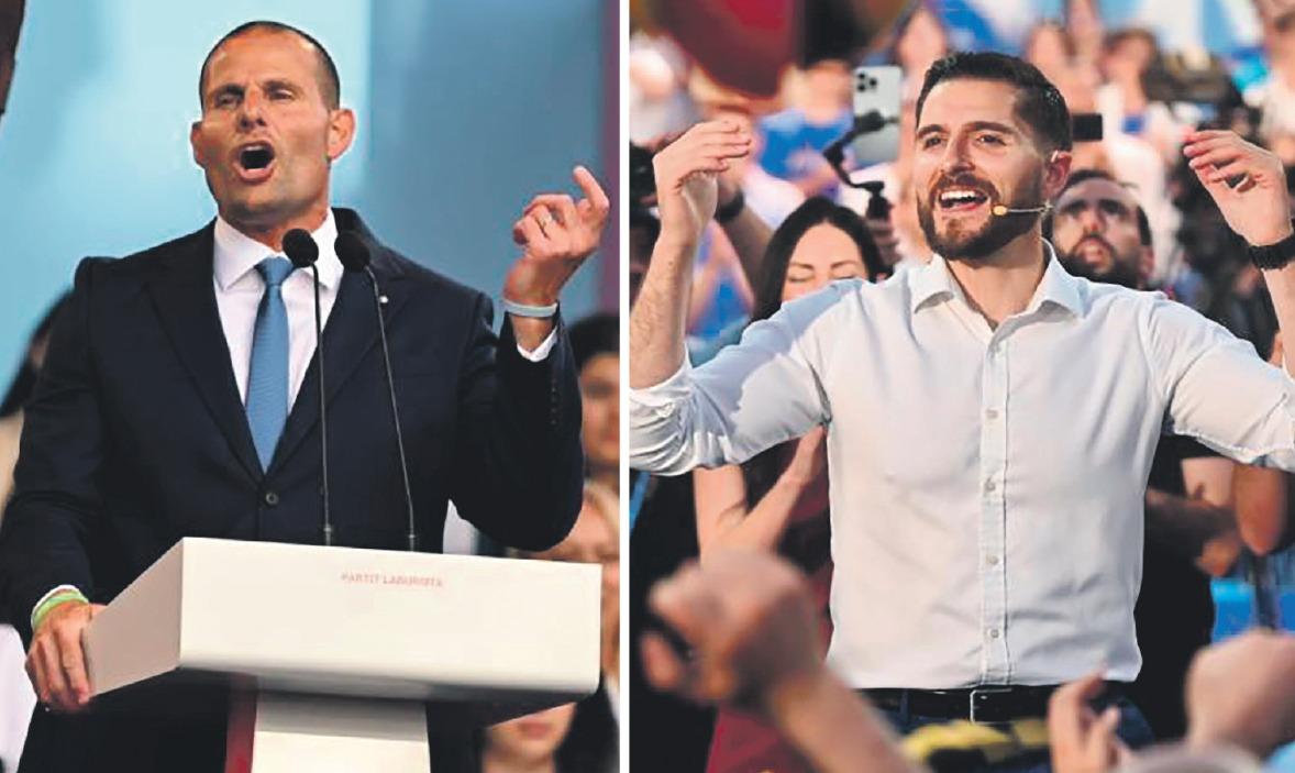 Prime Minister Robert Abela, left, and Opposition leader Alex Borg. Photos: Times of Malta