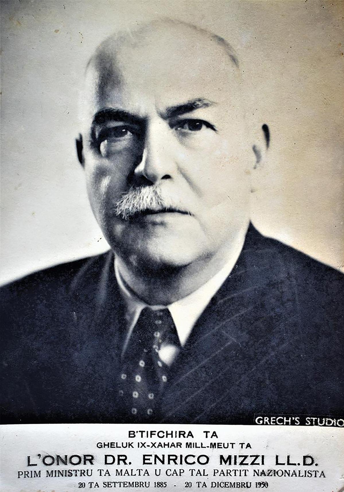 Enrico Mizzi. Photo: Giovanni Bonello collection