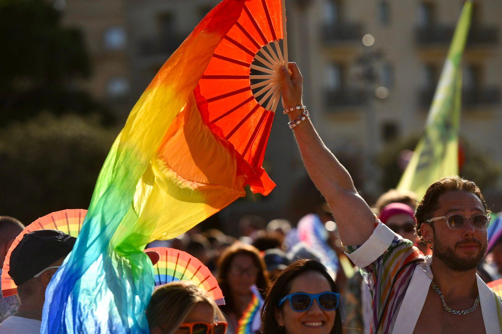 Rainbows coloured the streets of Valletta on Saturday. Photo: Chris Sant Fournier