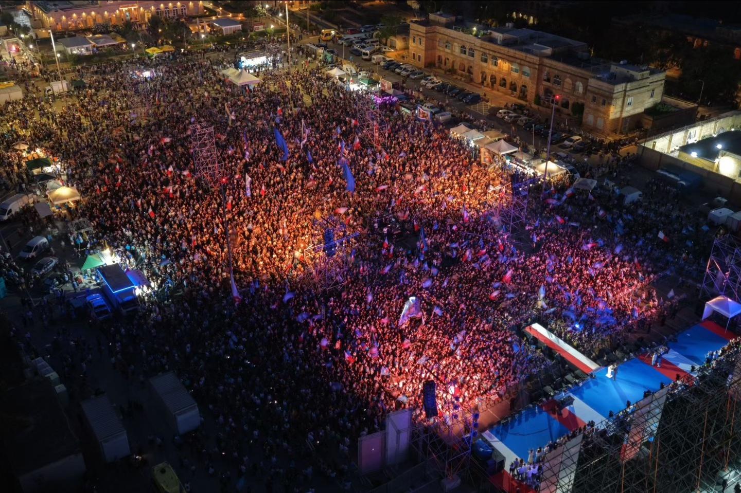 PN supporters packed Luxol Ground for the final mass meeting billed as a mass festival. Photo: PN