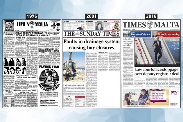 July 15: The front page of Times of Malta 10, 25 and 50 years ago