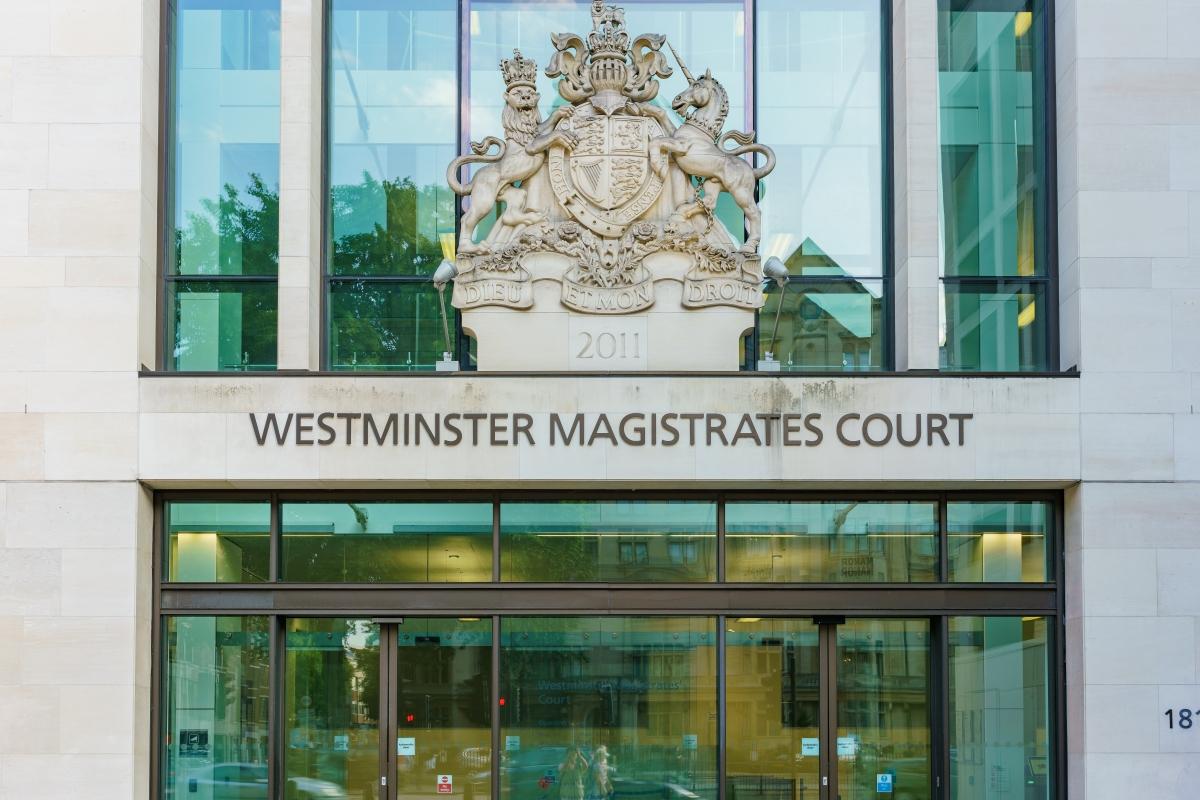 The first hearing in the case took place at Westminster Magistrates court yesterday. Photo: Shutterstock.