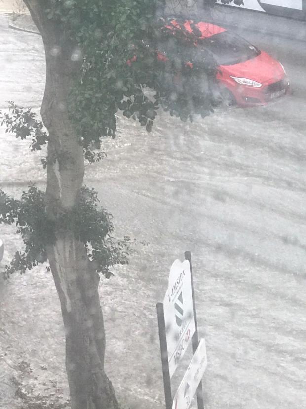 Flooding in Valley Road.
