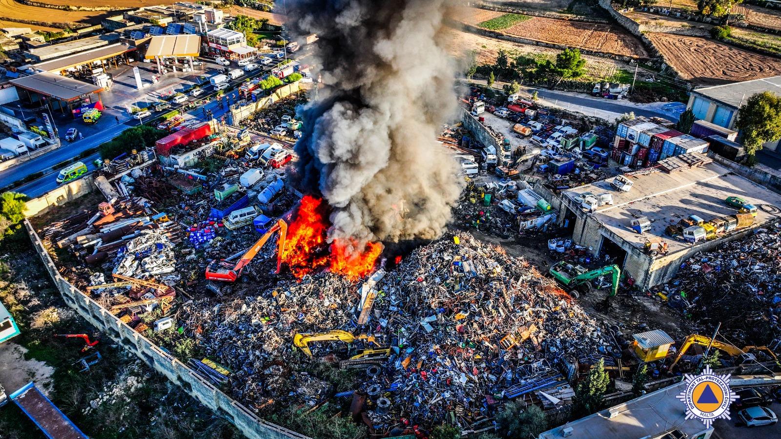 The material that caught fire was mainly scrap. Photo: CPD