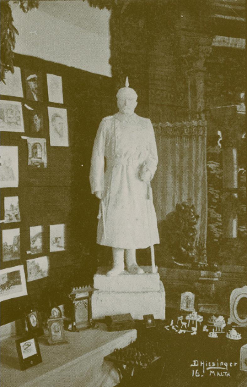 Malta POW postcard showing handcrafted objects exhibited or on sale in the Cottonera camps.