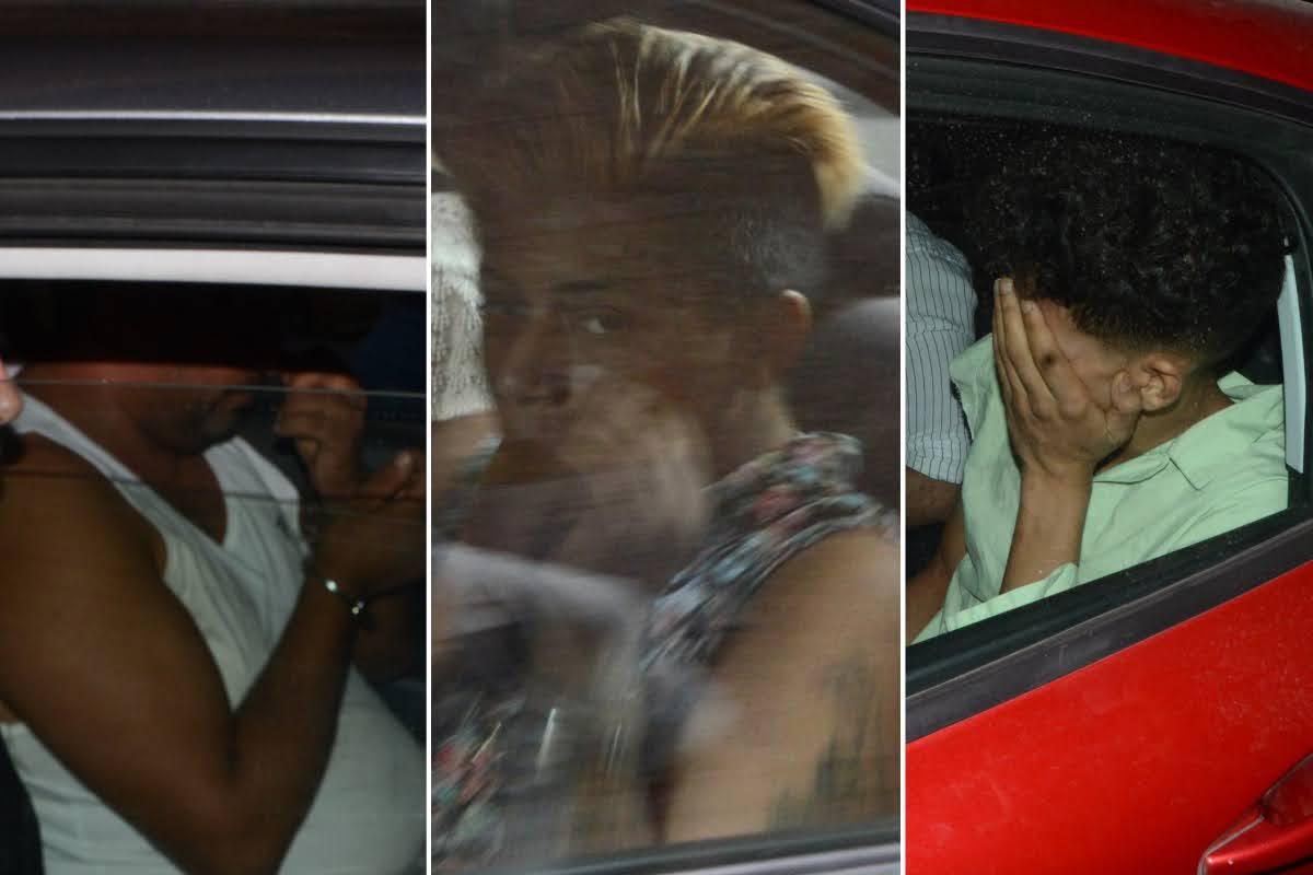 Mohamed Anas Boualam, Donna Borg Sciberras and Zouhair Hadoumi arriving for their arraignment after being charged with the attempted murder of jeweller Joseph Carabott on August 25, 2023.