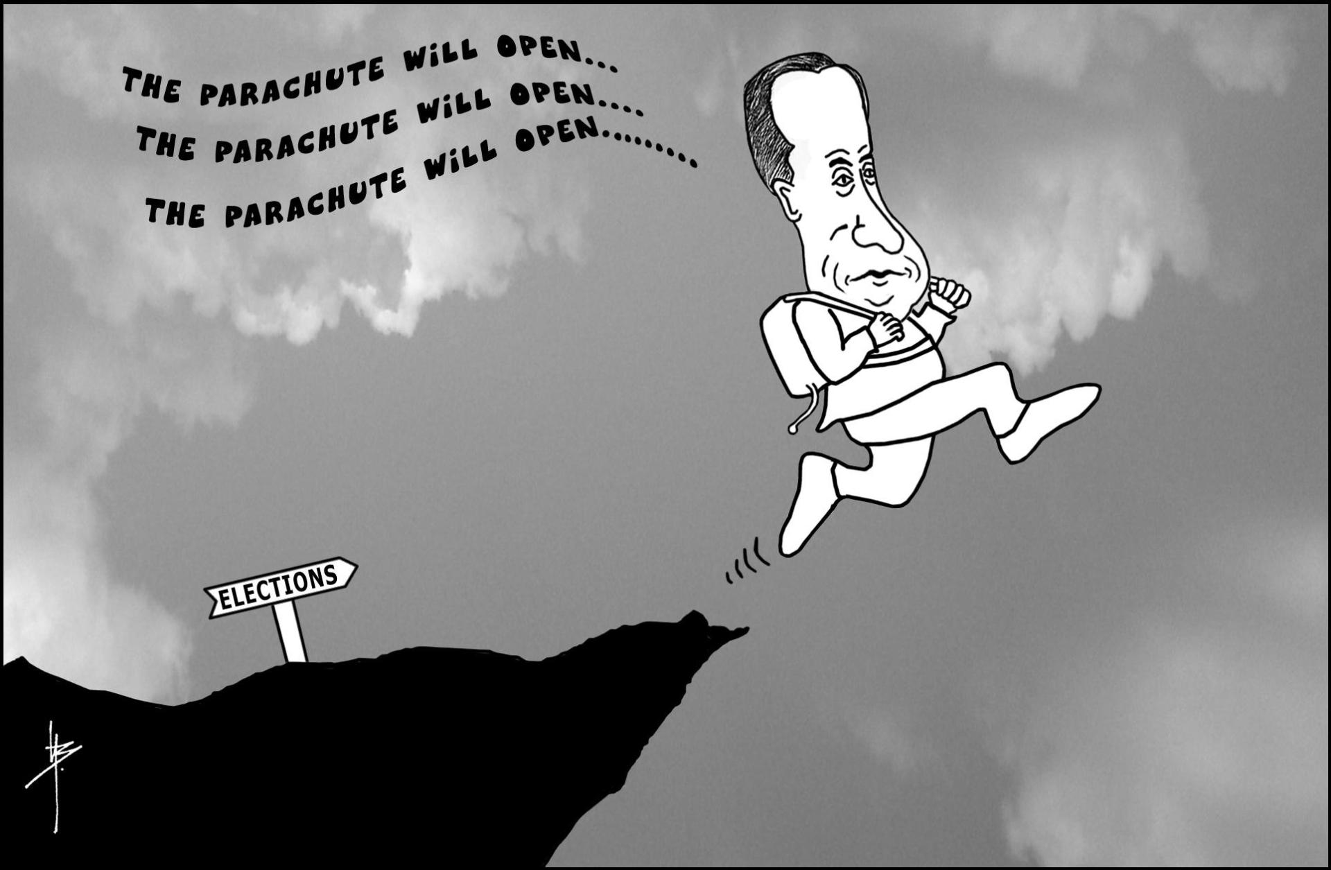 February 3, 2008 - A cartoon from the 2008 election campaign featuring former Prime Minister Lawrence Gonzi.
