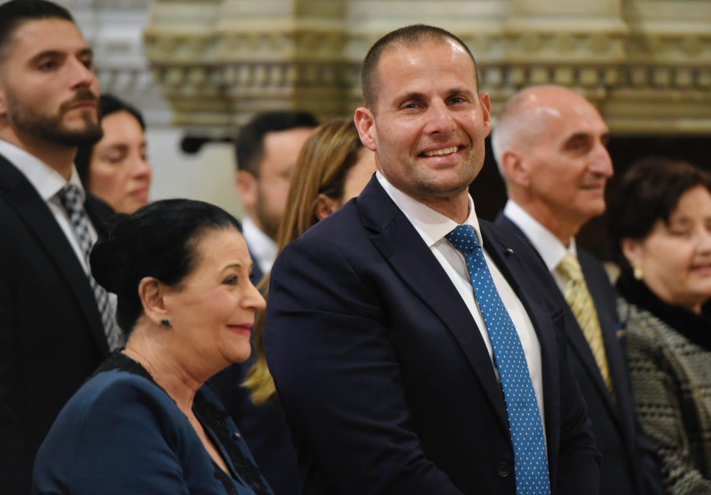 From left, PN leader Alex Borg President Myriam Spiteri Debono, Prime Minister Robert Abela and Chief Justice Mark Chetcuti present during Tuesday's mass. Photo: Chris Sant Fournier