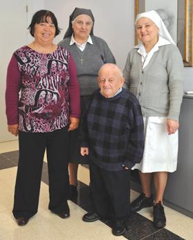 Tessie Fleri and Fredu Borg were accompanied abroad by Sister Bertha Bezzina, left, and Sister Lorenza Borg. Photo: Matthew Mirabelli