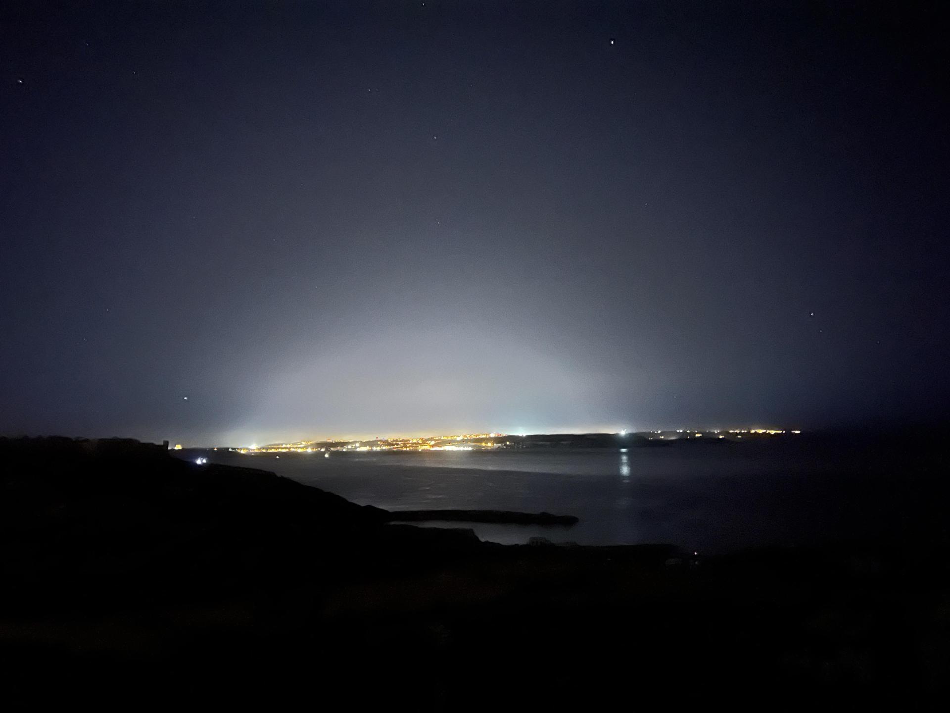 This is what sky glow looks like. Photo: Joseph Caruana