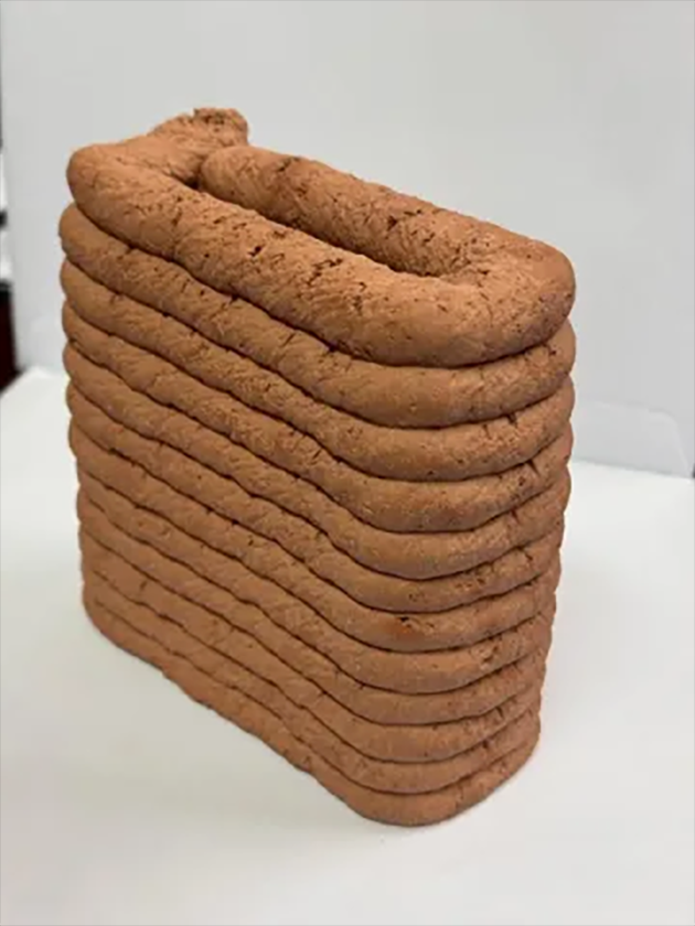 Geopolymer concrete printing, without cement as a binder, and based on construction and demolition waste. Photo: Ruben Paul Borg