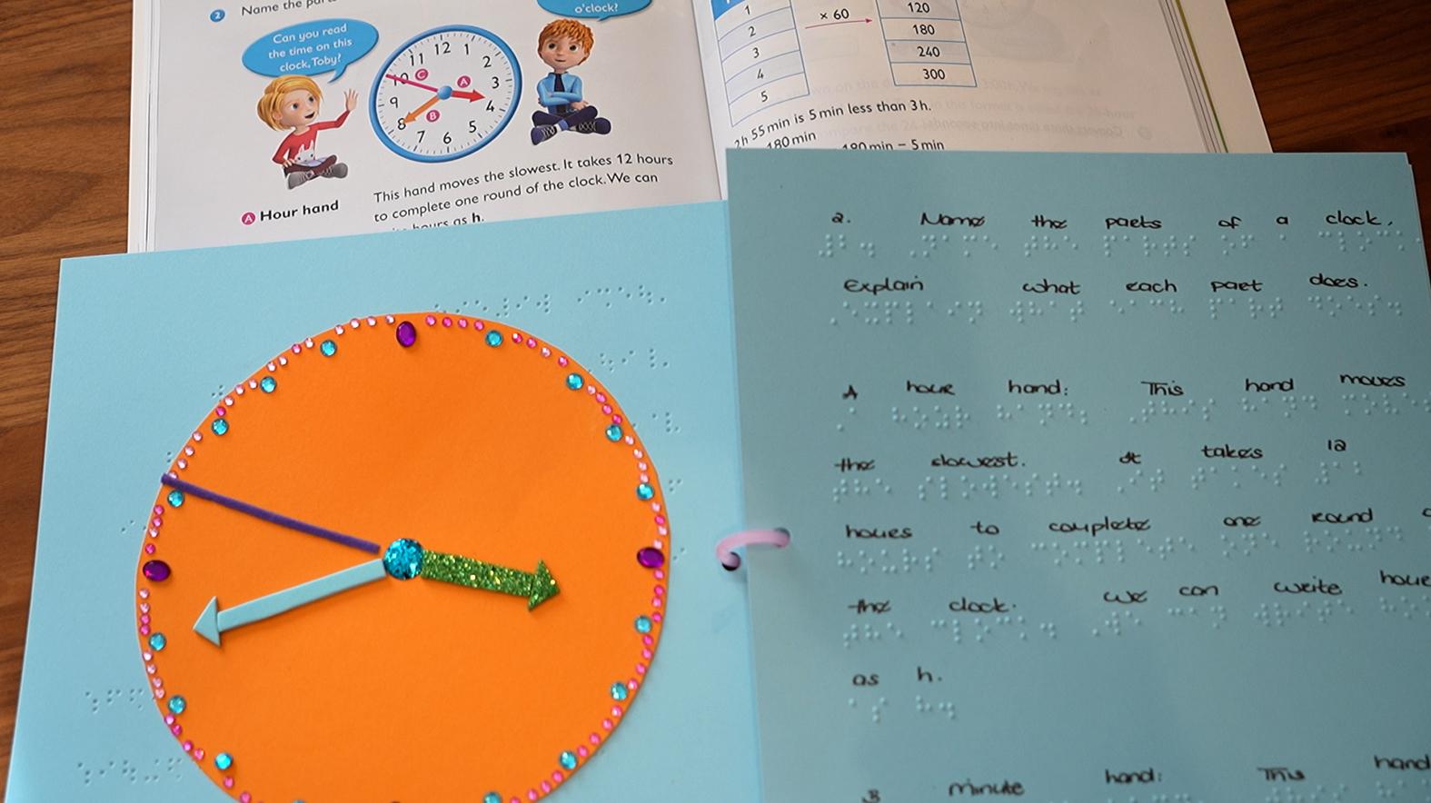Marilena Imbroll transcribes her daughter&rsquo;s schoolwork into Braille and creates tactile images to help her understand concepts.
