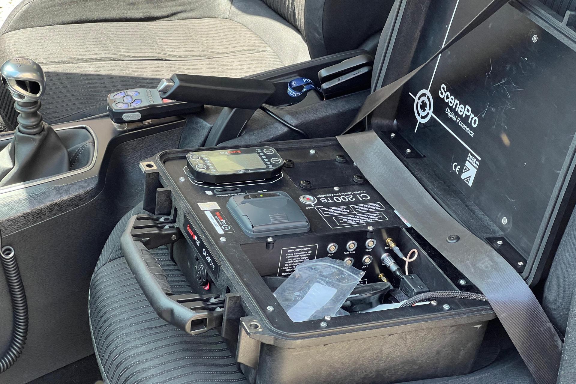 The new device police can use to gather data on the quality of the tarmac. Photo: Chris Sant Fournier