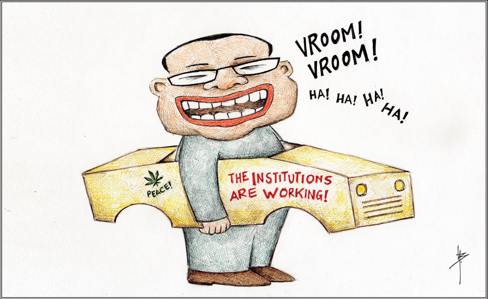 4 April, 2021 - "This is my favourite cartoon I&rsquo;ve drawn of Robert Abela.&rdquo;