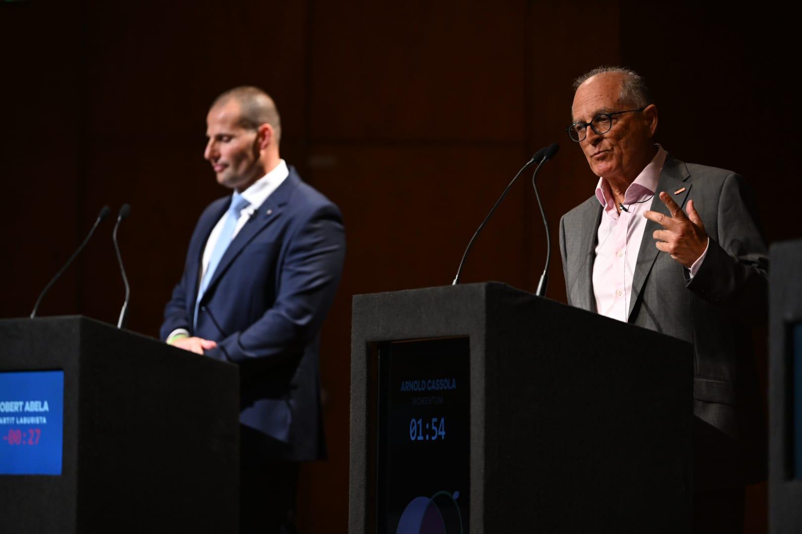 Arnold Cassola speaking on Monday. Photo: Matthew Mirabelli