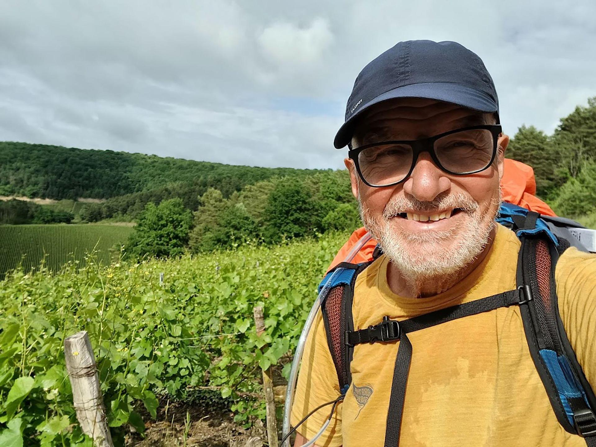Ray Aquilina in Champagne on a trip he said was &lsquo;very spiritual.