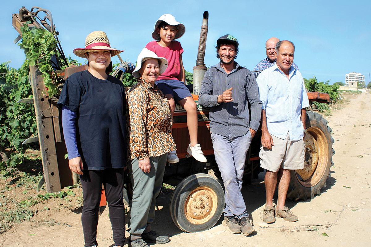 The Camilleri family, one of Delicata&rsquo;s present affiliated grape growers .