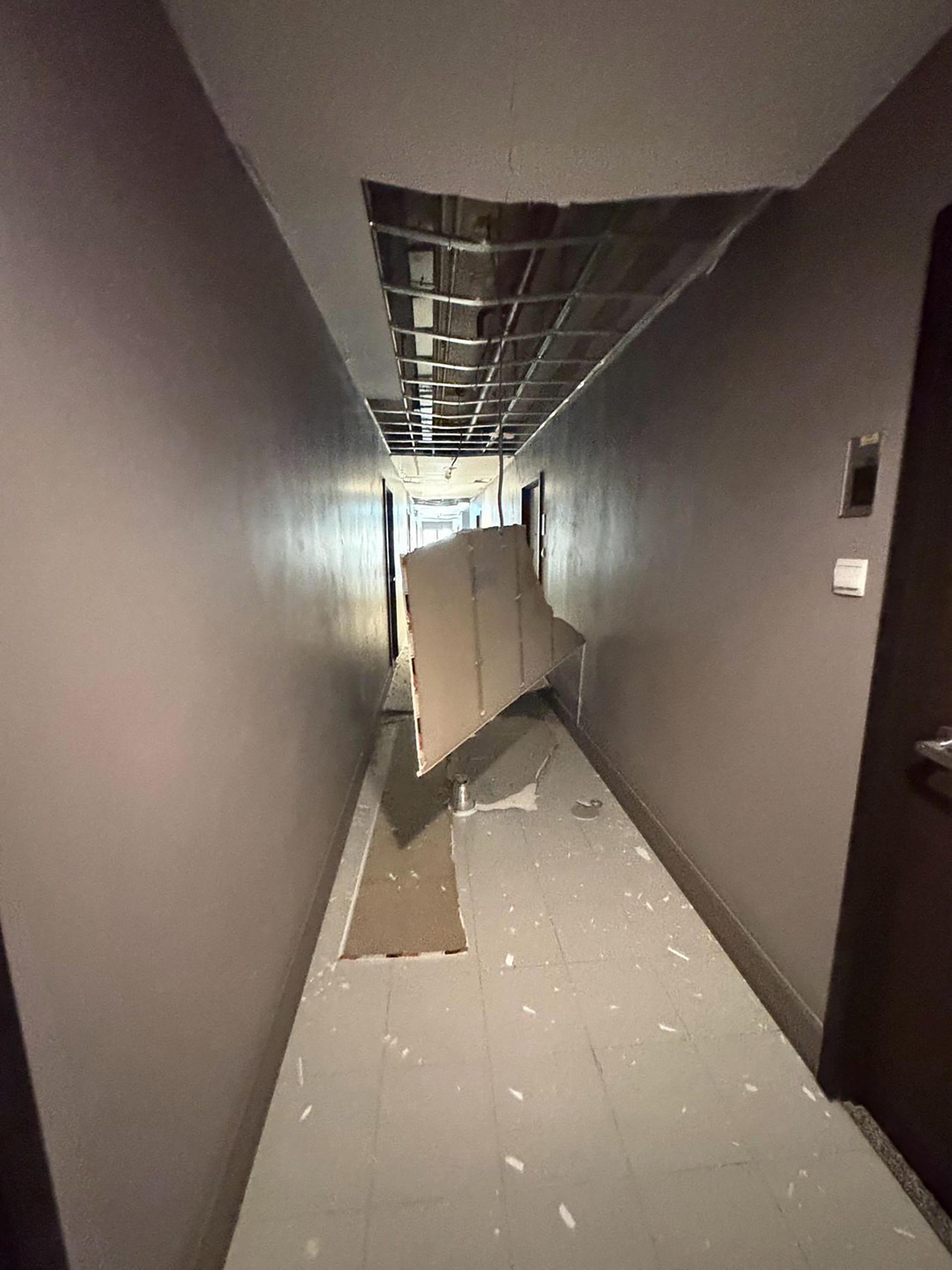 The earthquake damaged the common parts of the building Stephen Sammut Nurminen lives in.