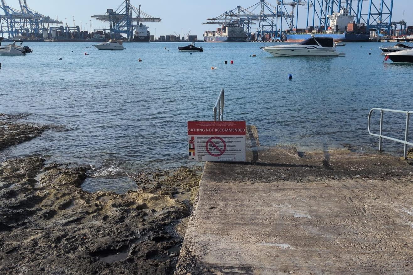 Warning signs have been put up in the contaminated area.