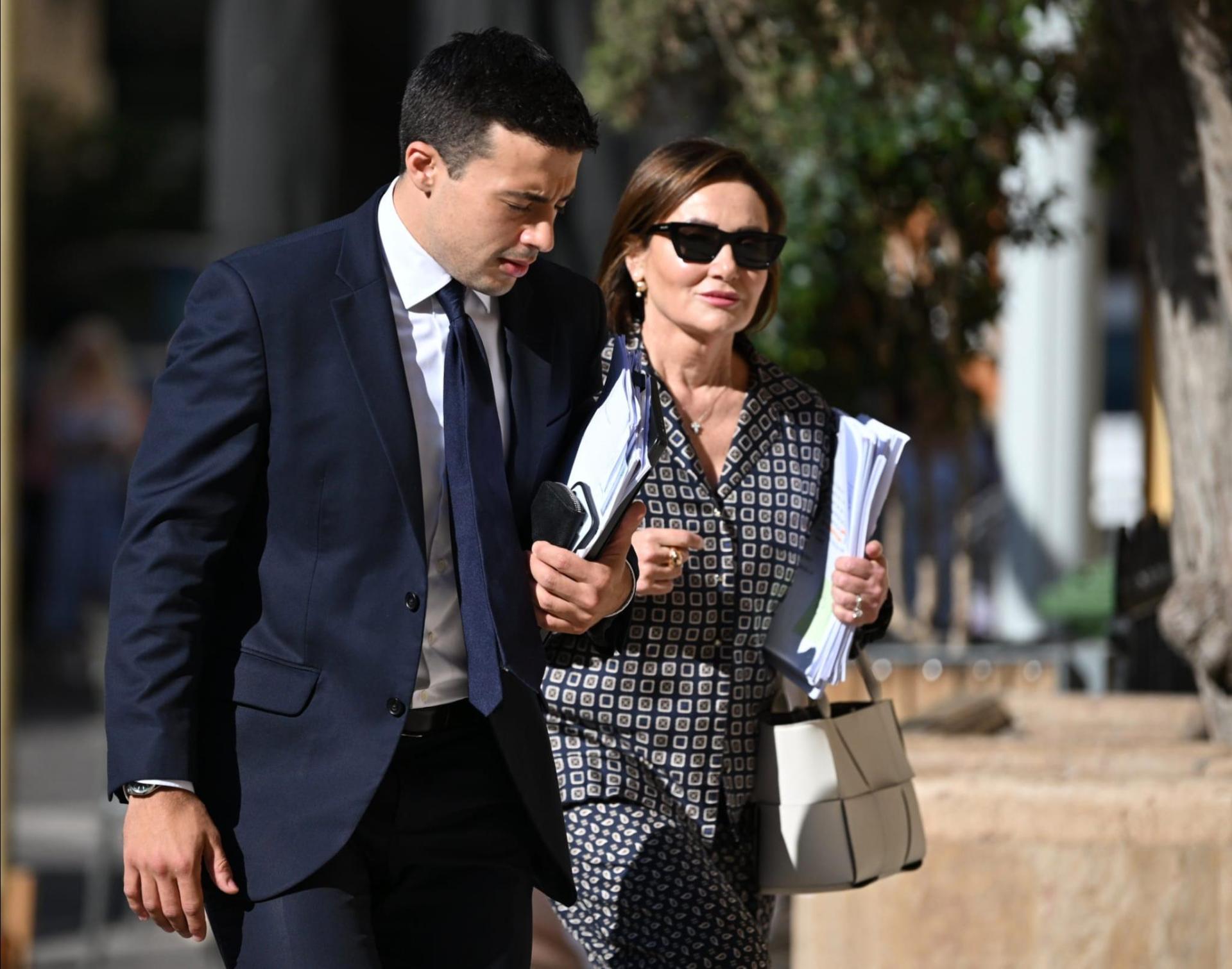 Defence lawyers Charles Mercieca and Gianella De Marco entering the court on Thursday. Photo: Matthew Mirabelli.