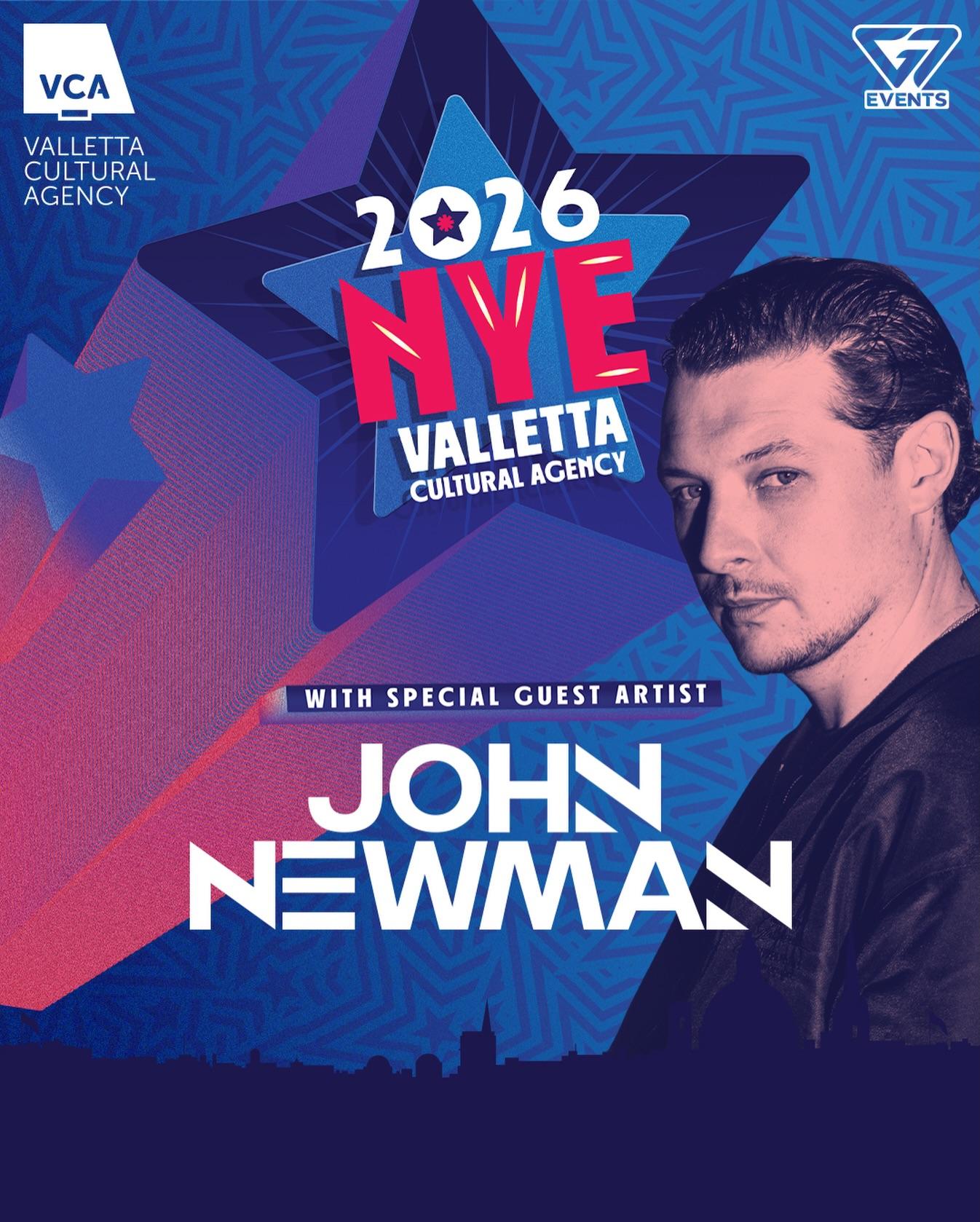 The Valletta celebrations will be headlined by British singer-songwriter and record producer John Newman.