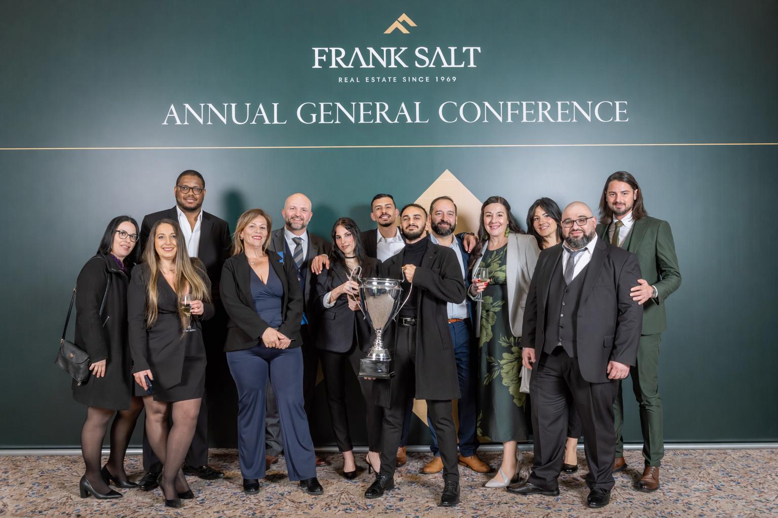 The Fgura branch celebrating their achievement as Best Branch 2025.