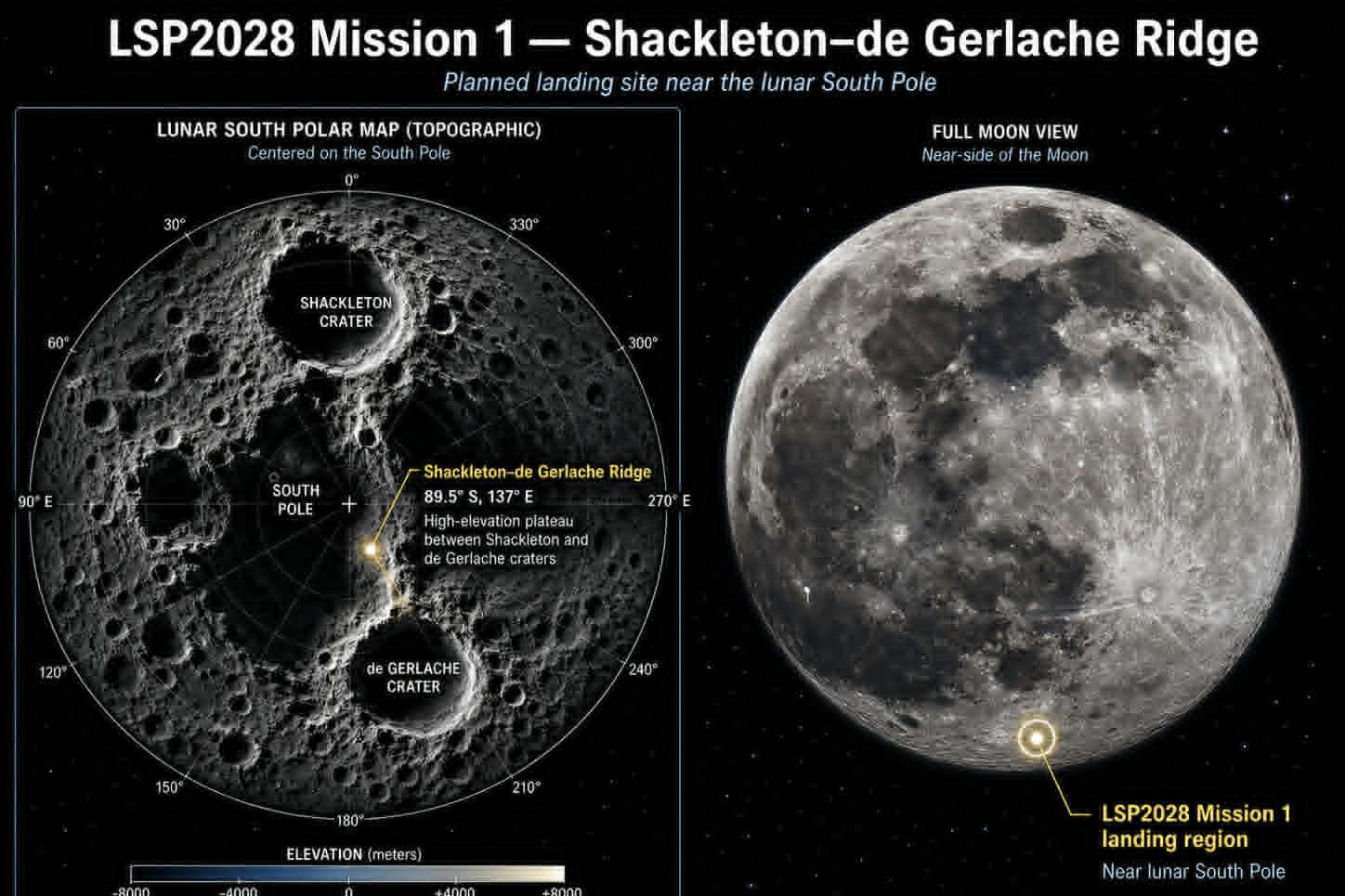 The LUVMI-M rover is planned as a mobile mission to the Shackleton&ndash;de Gerlache Ridge near the lunar South Pole