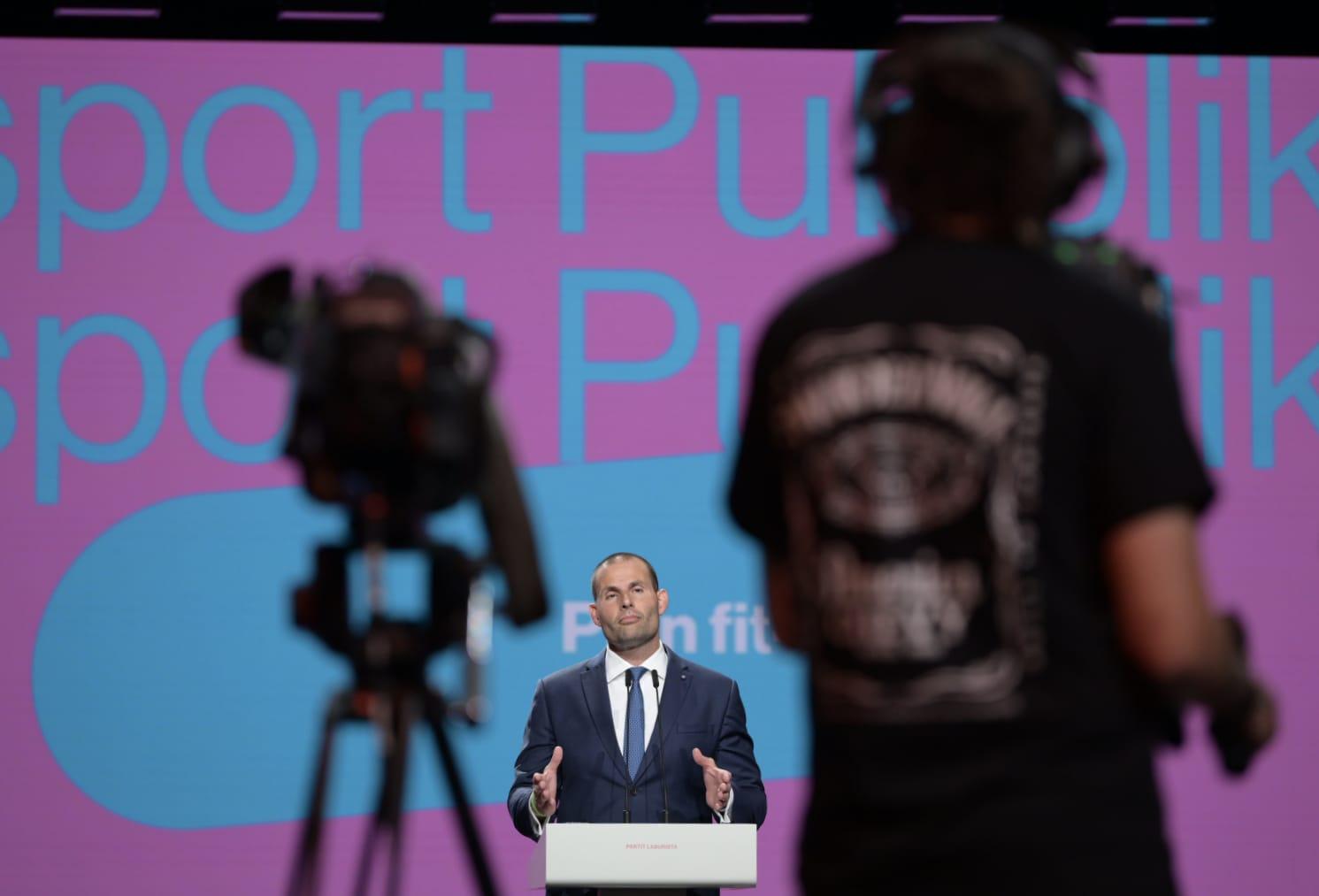 Robert Abela addressing the news conference. Photo: Matthew Mirabelli