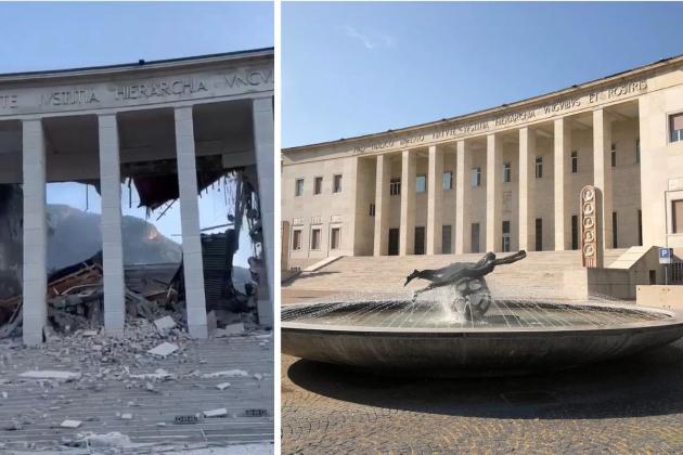 Quarter of Bolzano courthouse collapses, three narrowly escape injury