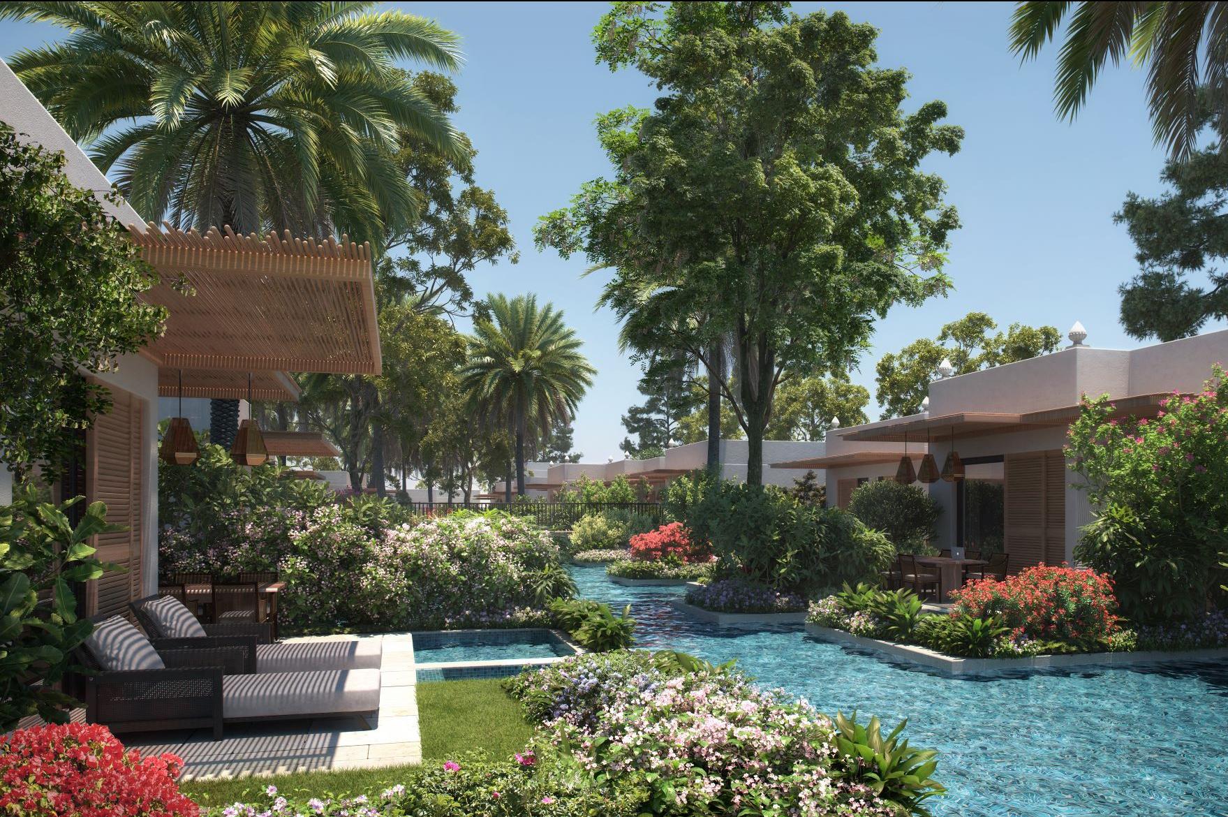 An image of the proposed luxury lagoon suites. Photo: Corinthia Oasis Resort website