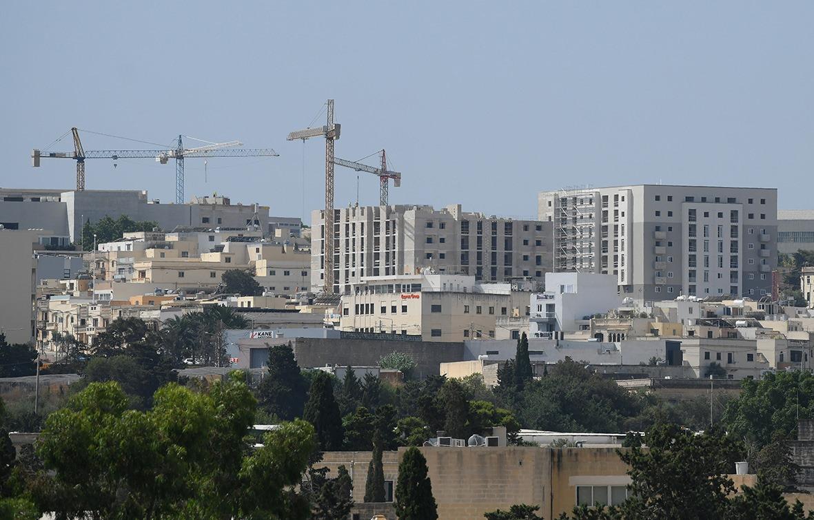 Malta is losing its beauty because of all the cranes dotting the skyline. Photo: Matthew Mirabelli