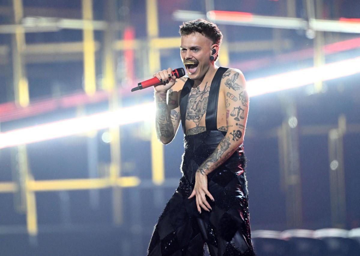 Norwegian singer Jonas Lovv, representing Norway with the song 'Ya Ya Ya'. Photo: AFP
