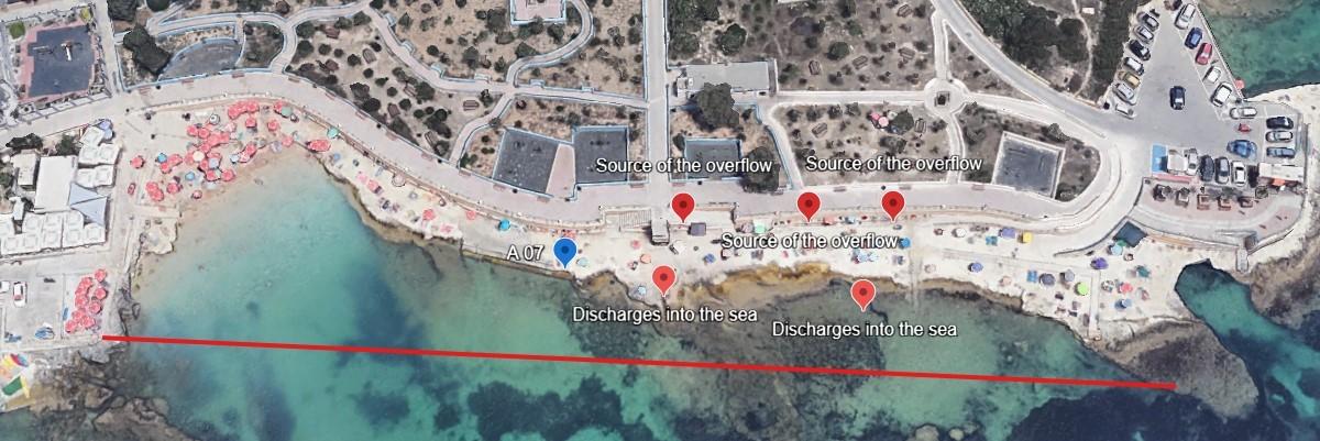 The area at Fajtata, Marsascala, where swimming has been banned.