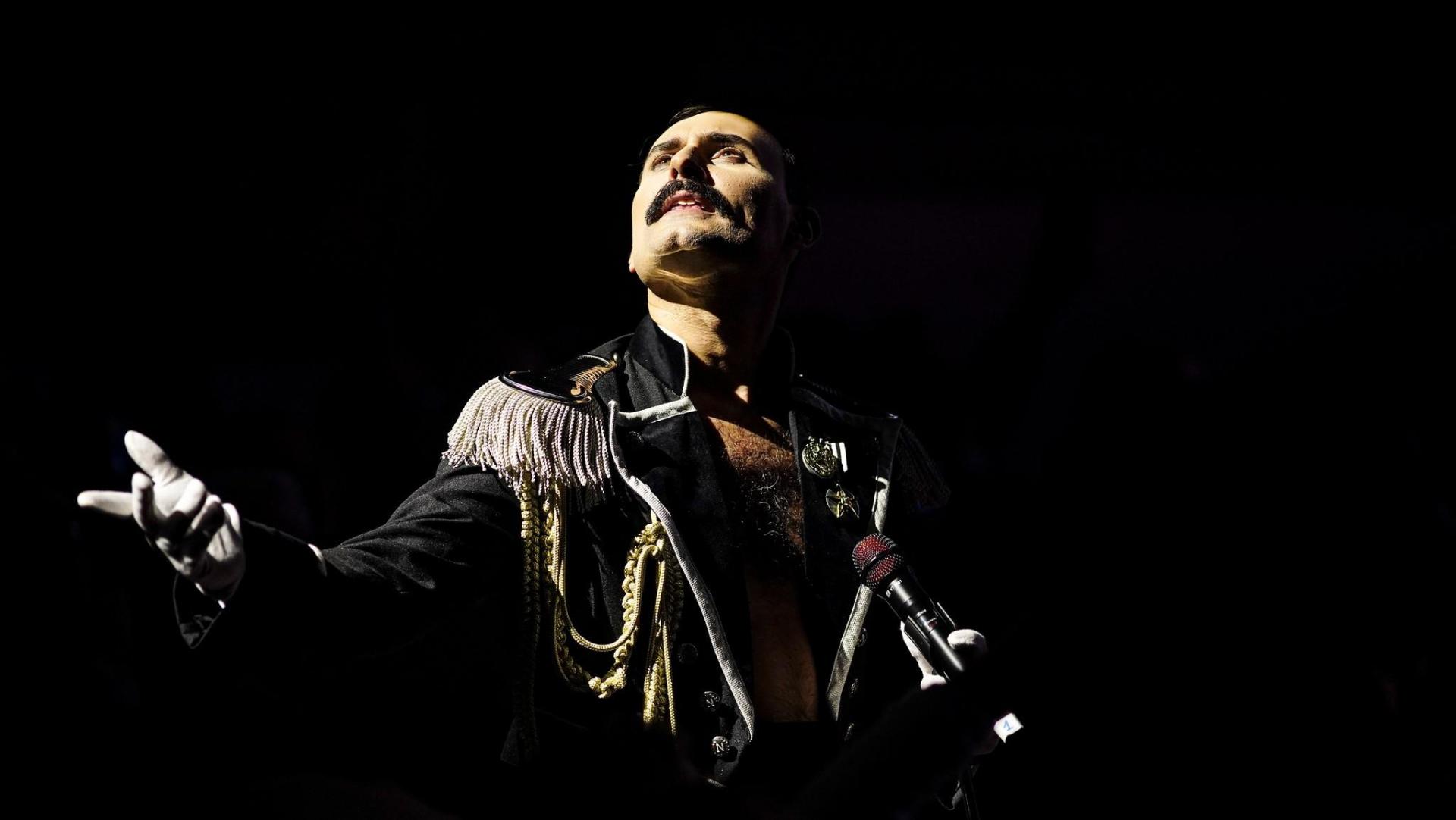Luca Villaggio as Freddie Mercury. Photo: Giuseppe Greco