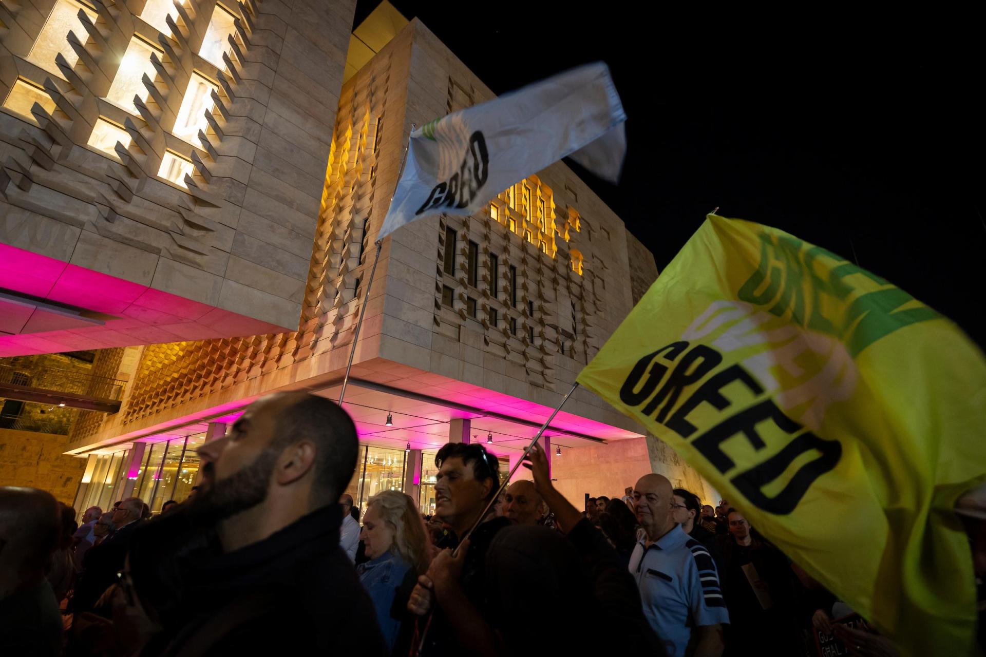 Demonstrators march in Valletta. Photo: Darrin Zammit Lupi