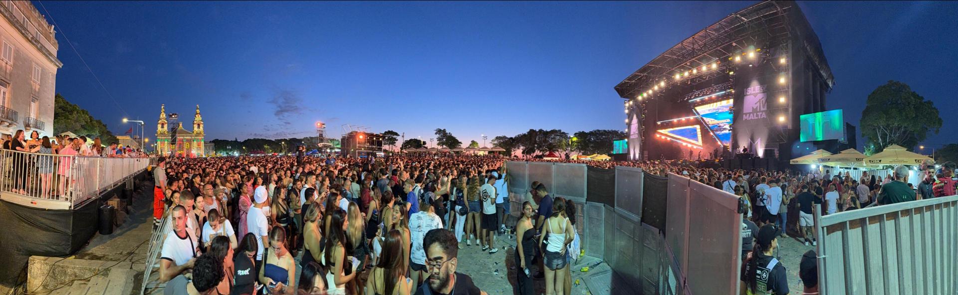 The granaries was transformed for the concert Tuesday night. Photo: Jonathan Borg.