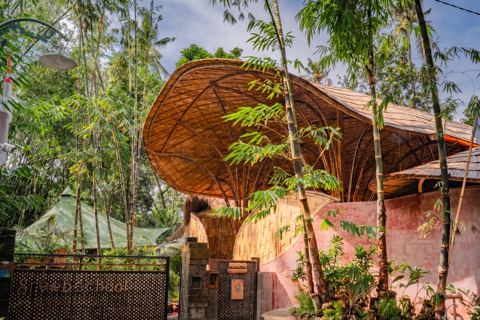 The Living Bridge exterior Green School entrance. Photo: Mizzi Studio