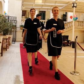 Employees of the AX Hotels Group got the red carpet treatment yesterday. Photo: Darrin Zammit Lupi