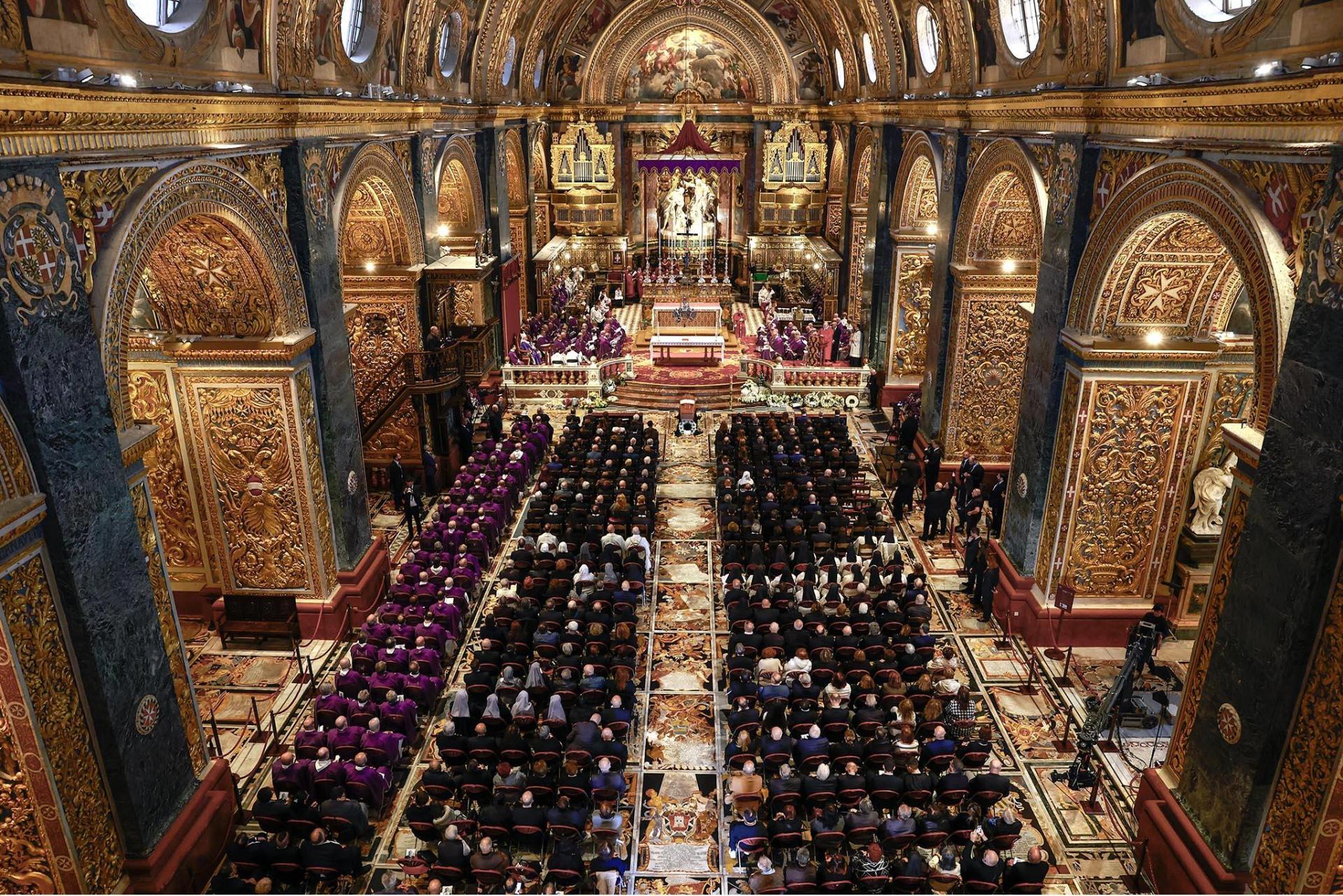 The Co-Cathedral was packed for the Saturday morning event. Photo: DOI/Kian Bugeja