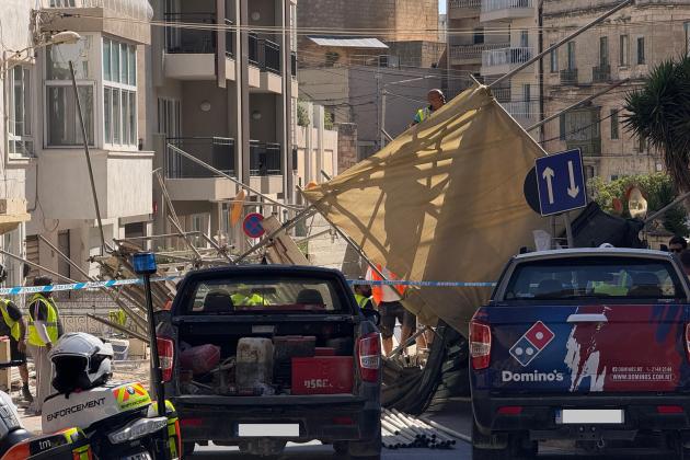 Heavy machinery blamed for Gżira scaffolding collapse
