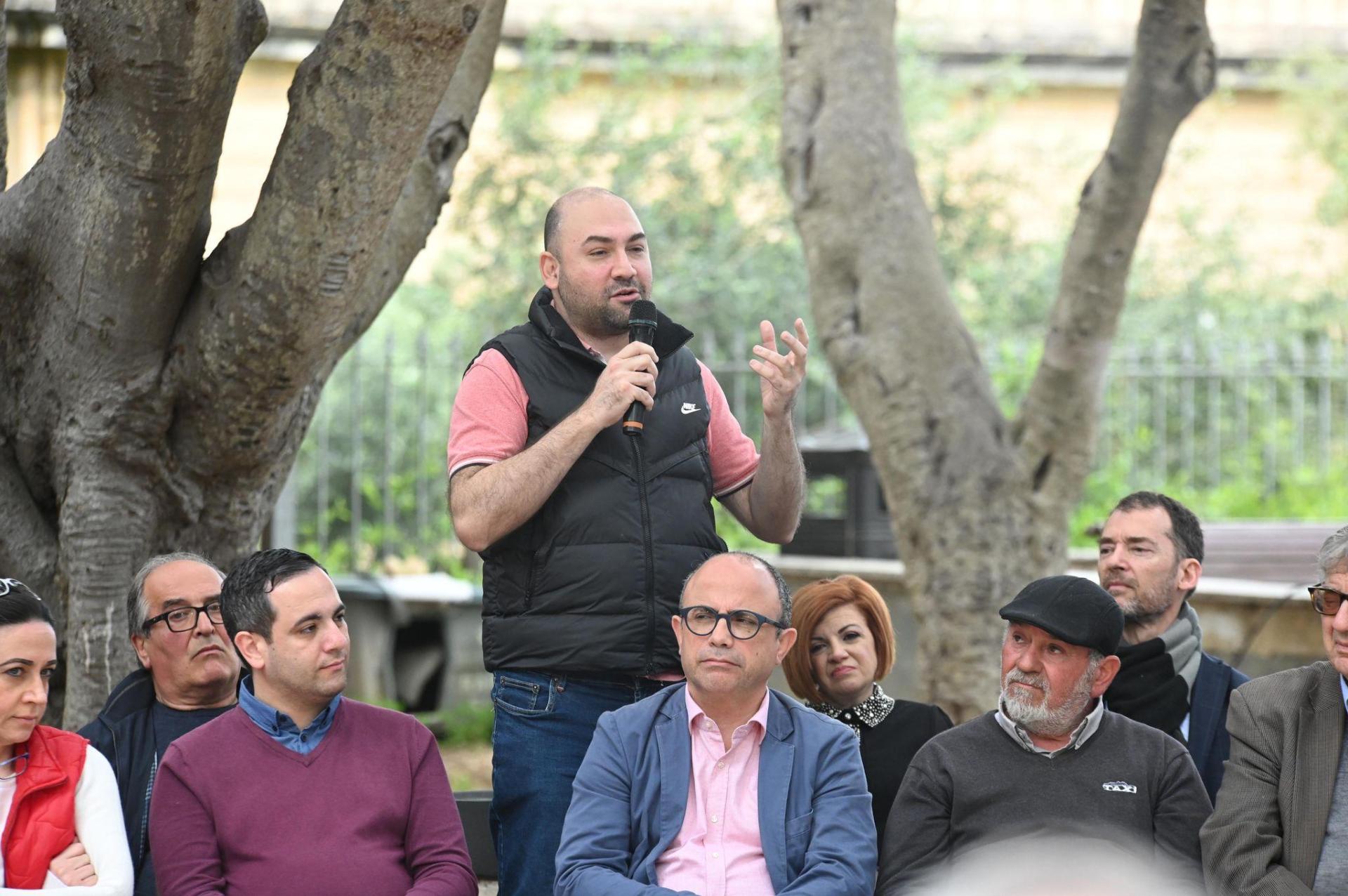 Ingram Bondin spoke on behalf of the Ramblers' Association. Photo: PN
