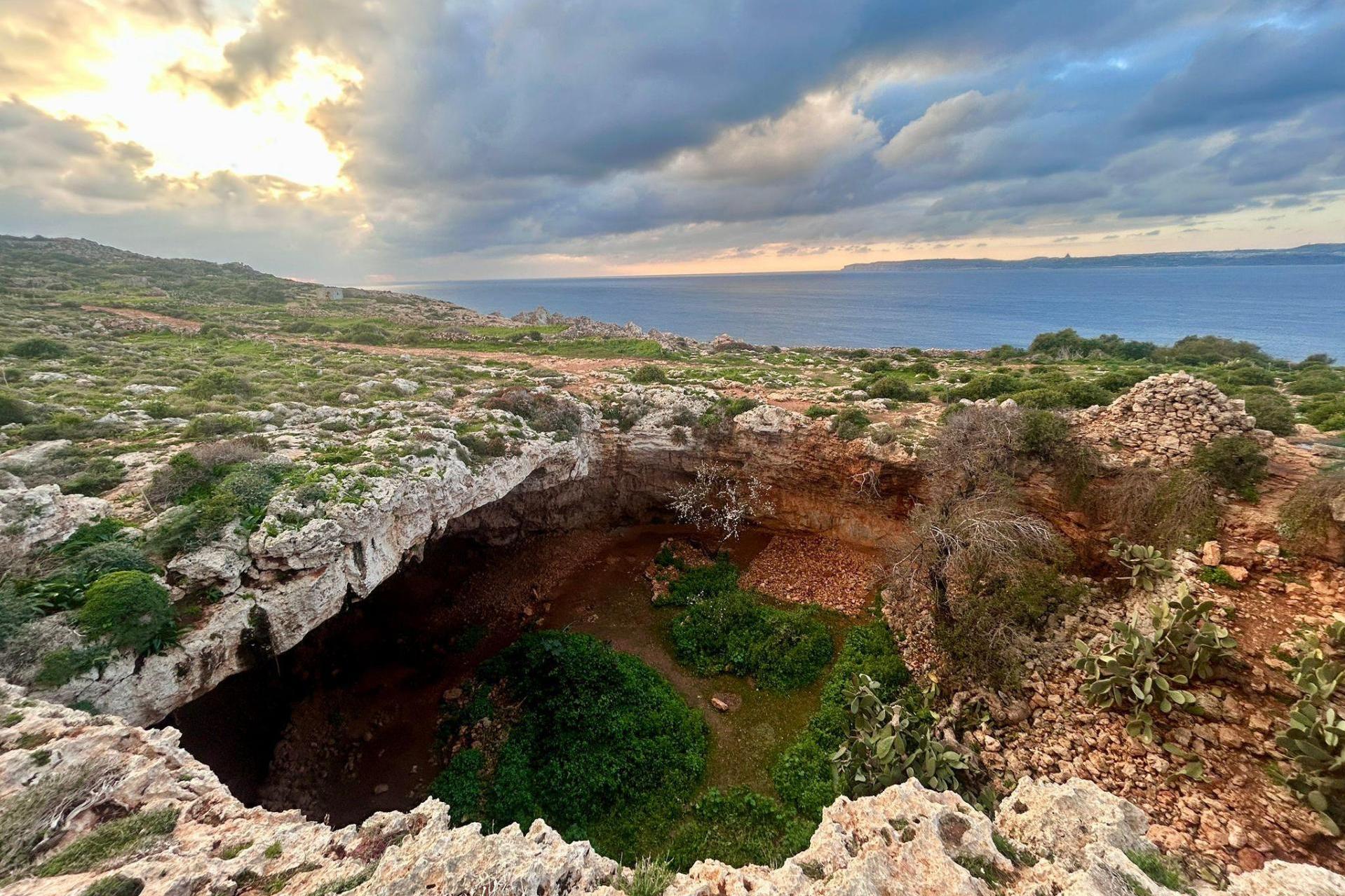 Mellieħa's Latnija cave (Għar Tuta), where the discovery was made. Photo: Huw Groucutt