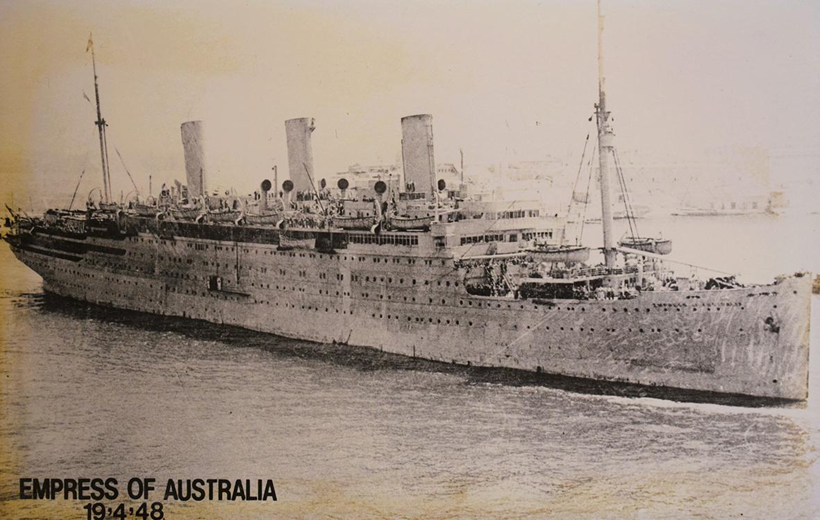 The Empress of Australia in Malta in 1948.