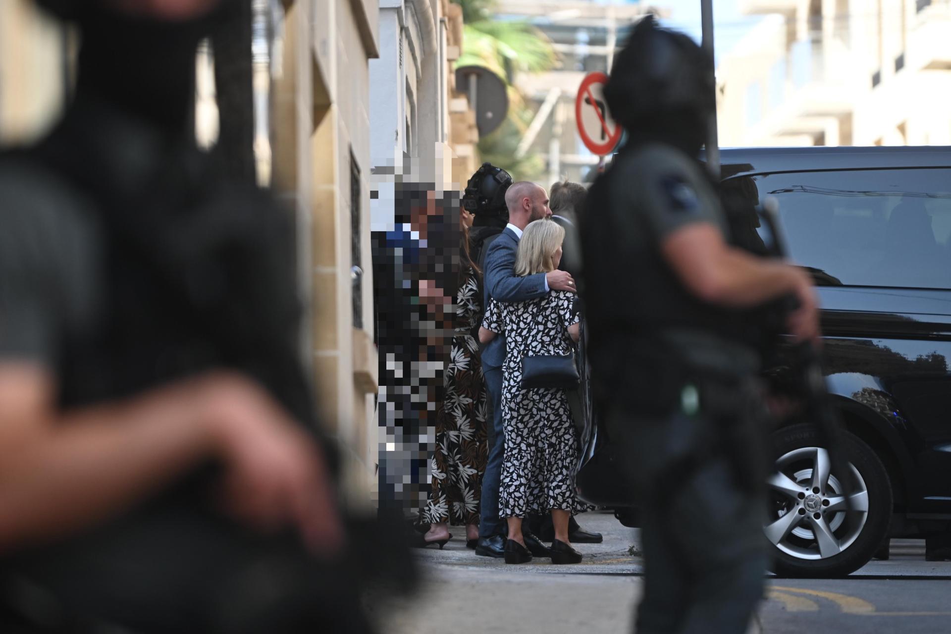 Relatives of Ivor Maciejowski, one of the victims. Photo: Jonathan Borg